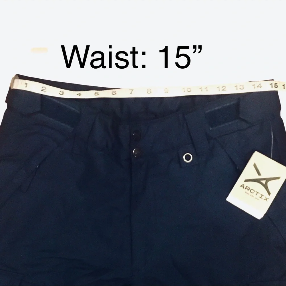 New ARCTIX Insulated Cargo Navy Blue Snow Pants  (28-30W)x 25”L ( Men’s Small )